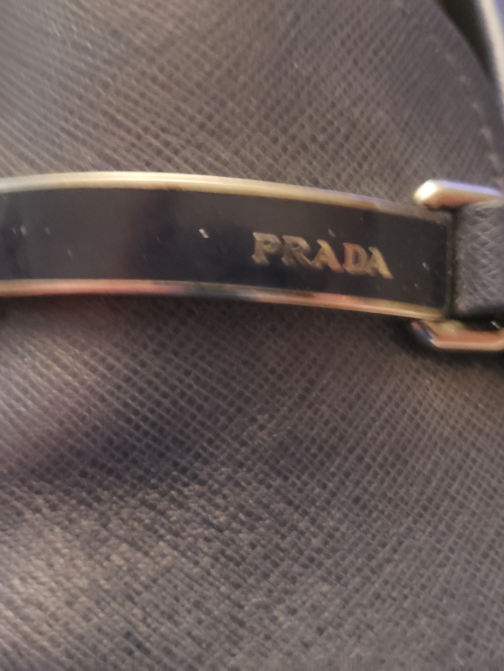 PRADA MENS BLUE ITALIAN LEATHER LOAFERS GOOD CONDITION SZ-10,5 SAFFIANO BLUE - Picture 3 of 12